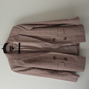 RW&CO. plaid Open front structured blazer